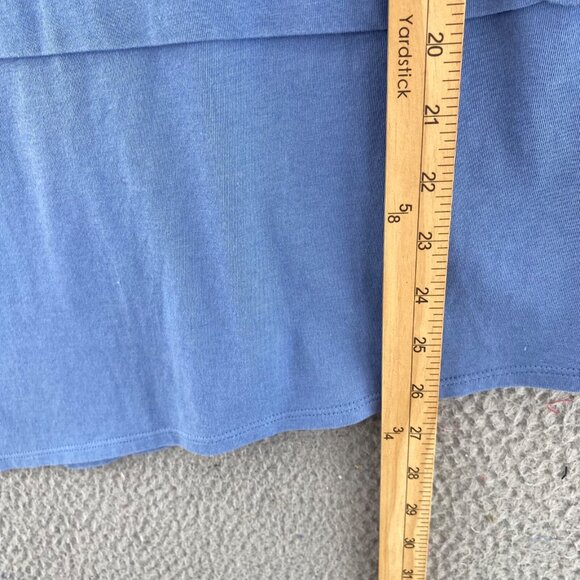 J Jill Top Womens Large Blue Pure Jill Boat Neck 3/4 Sleeve Tunic Stretch Knit - Picture 9 of 11
